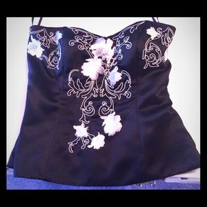 White House Black Market Embroidered Bustier